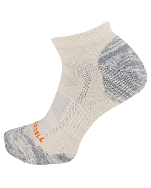 Merrell Gray And Zoned Cushioned Wool Hiking Low Cut Socks-1 Pair Pack-breathable Arch Support