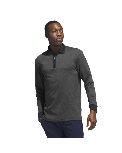 Adidas Originals Gray Essentials Long Sleeve Polo Shirt for men