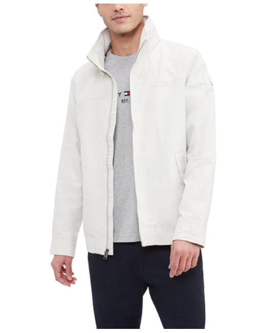 Tommy Hilfiger Waterproof Bomber in White for | Lyst