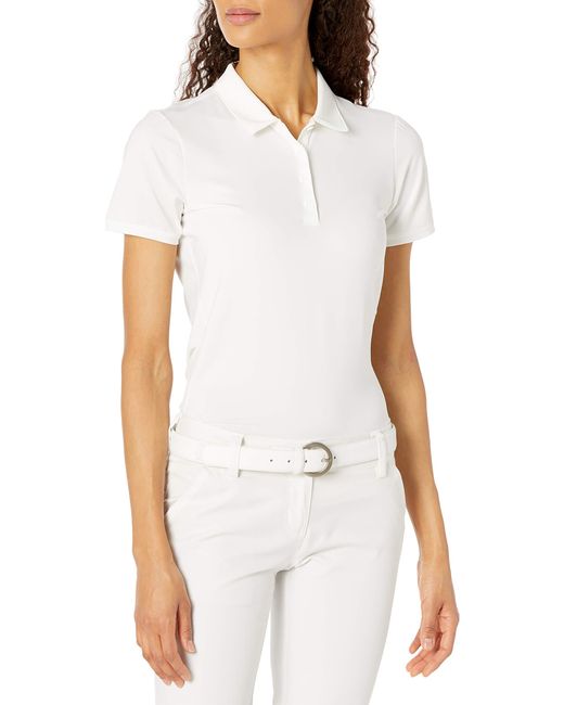 Adidas White Golf Ultimate365 Primegreen Short Sleeve Polo Shirt