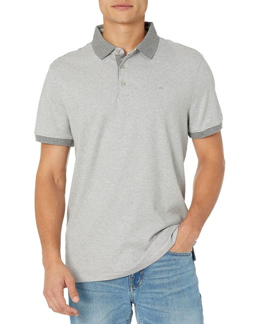 Calvin Klein Cotton Liquid Touch Polo Stripe With Uv-protection for Men -  Save 75% - Lyst