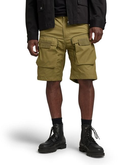 3D Regular Cargo Shorts G-Star RAW de hombre de color Green