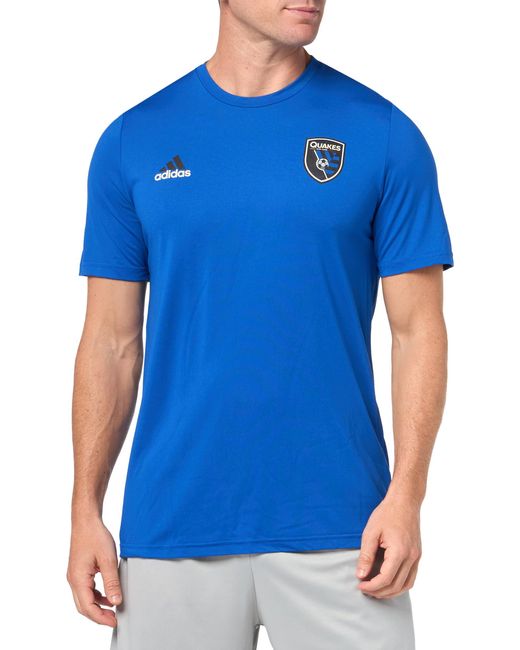 Adidas Blue San Jose Earthquakes Local Stoic Short Sleeve Pre-game T-shirt for men
