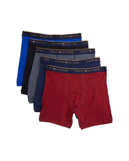 Tommy Hilfiger Red Cotton Classics Boxer Brief 5-pack for men