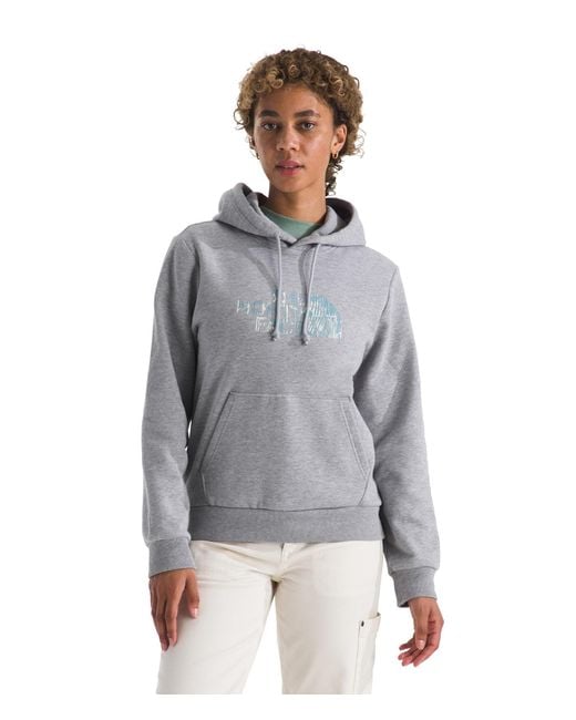 The North Face Gray Evolution Regenerative Ink Half Dome Hoodie | 2 Piece Hood With Drawcord