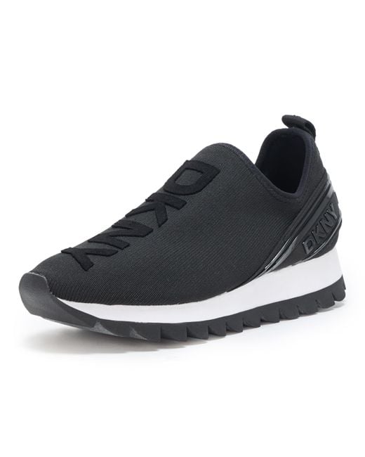 DKNY Black Abbi Everyday Slip On Knit Sneaker