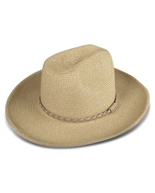 Lucky Brand Natural Ranger Adjustable Hat With Braid
