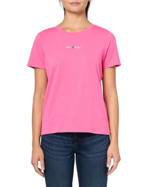 Tommy Hilfiger Pink Performance T-shirt,sangria,s