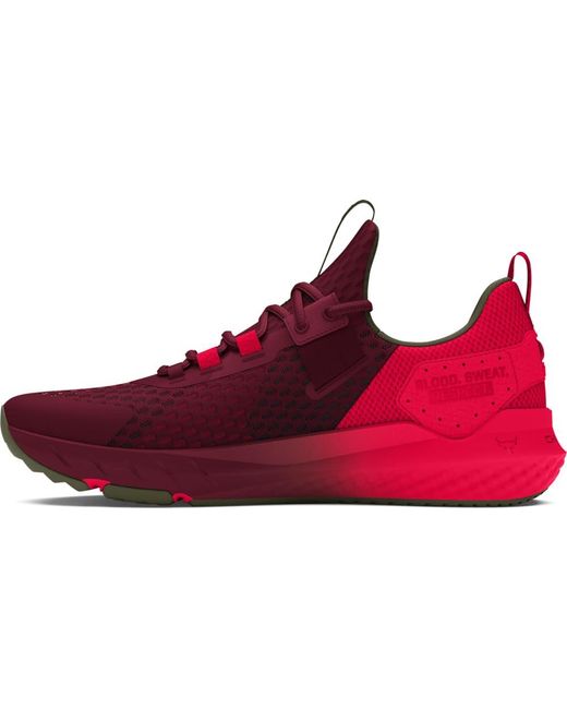 Under Armour Project Rock Red One Blood Sweat Respect 4,