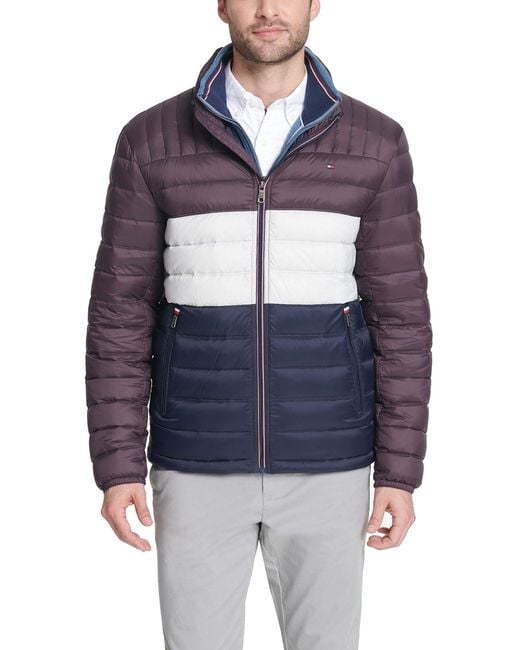 Tommy Hilfiger Blue Real Down Insulated Packable Puffer Jacket for men