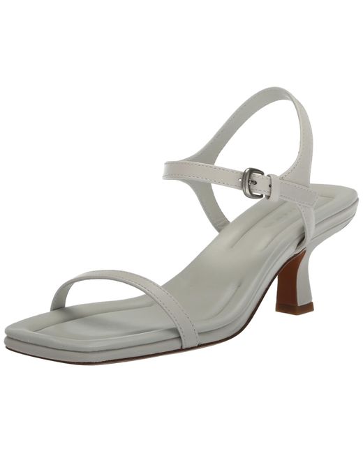 Vince White Coco Square Toe Heeled Sandals