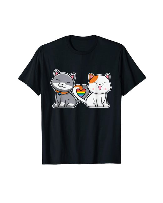 Caterpillar Cat Gay Pride Animal Lover Kawaii Cute Equality Tshirt in
