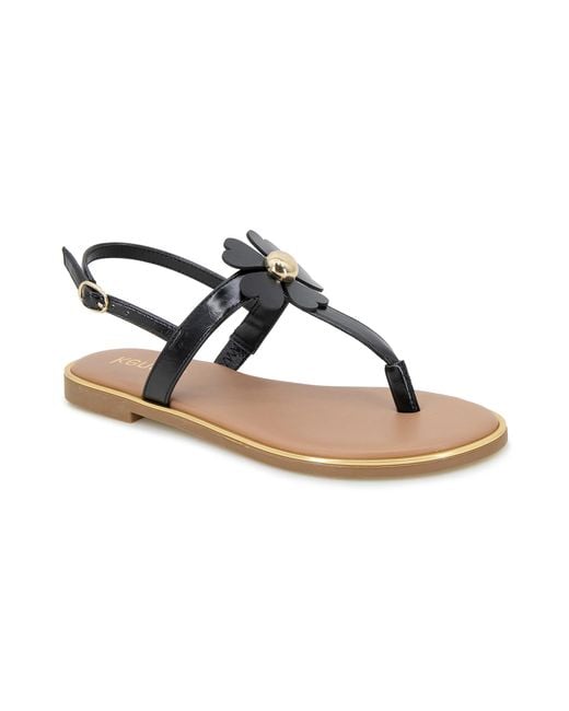 Kensie Black Maeve Flat Sandal
