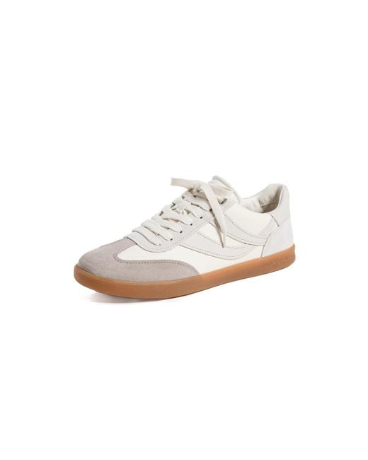 Vince S Oasis-w Lace Up Fashion Sneaker Foam White/hazelstone Grey Leather 8.5 M