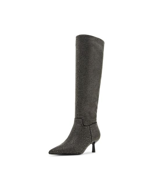 Madden Girl Black Dice-r Knee High Boot