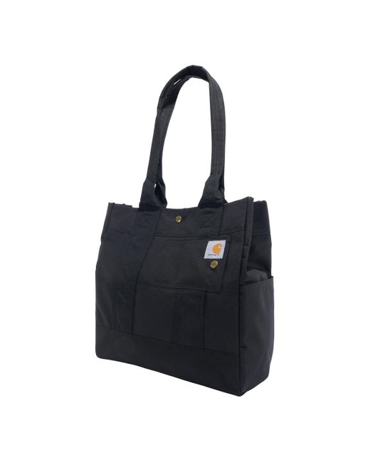 Carhartt Black , Durable Bag With Snap Closure, Vertical Tote
