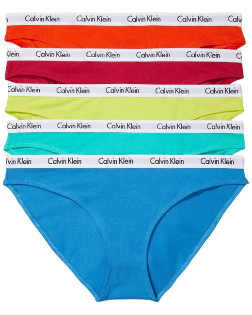 Calvin Klein Carousel Logo Pride Cotton Stretch Bikini Panties in Blue | Lyst
