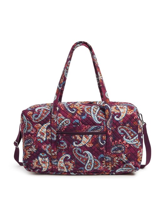 Vera Bradley Purple Lay Flat Travel Duffle Bag