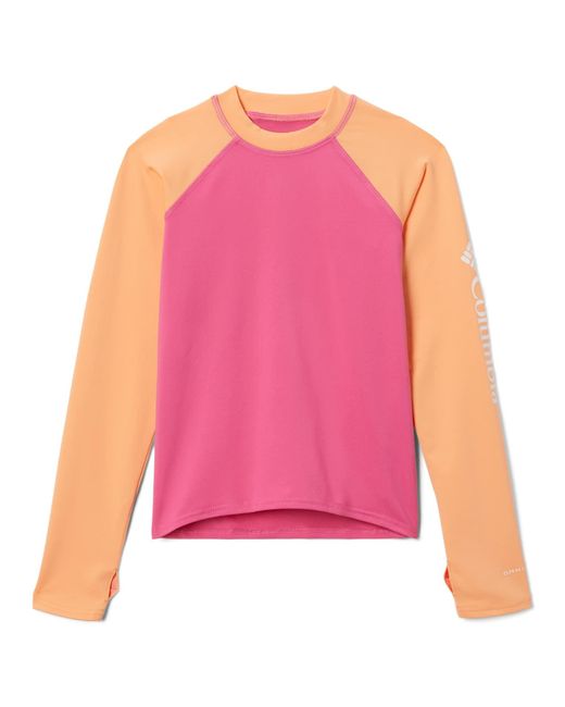 Columbia Pink Youth Sandy Shores Long Sleeve Sunguard