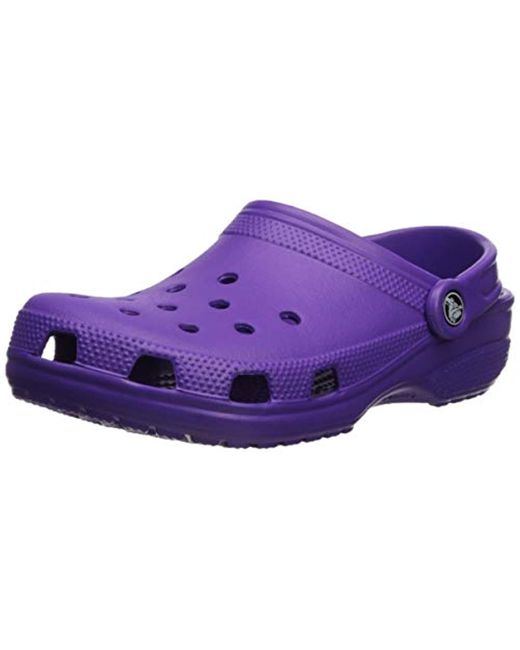 Crocs™ Classic Clog|comfortable Slip On Casual Water Shoe, Neon Purple, 9 M Us / 7 M Us