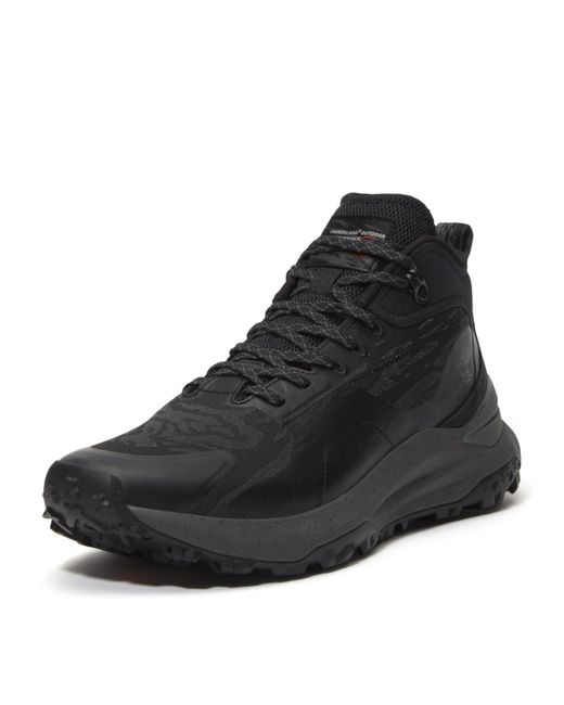 Timberland Black Motion Access Mid Lace Up Waterproof Hiking Boot for men