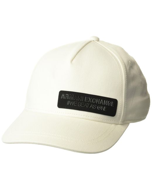 Emporio Armani White A | X Armani Exchange Limited Edition We Beat Capsule Collection Baseball Hat for men