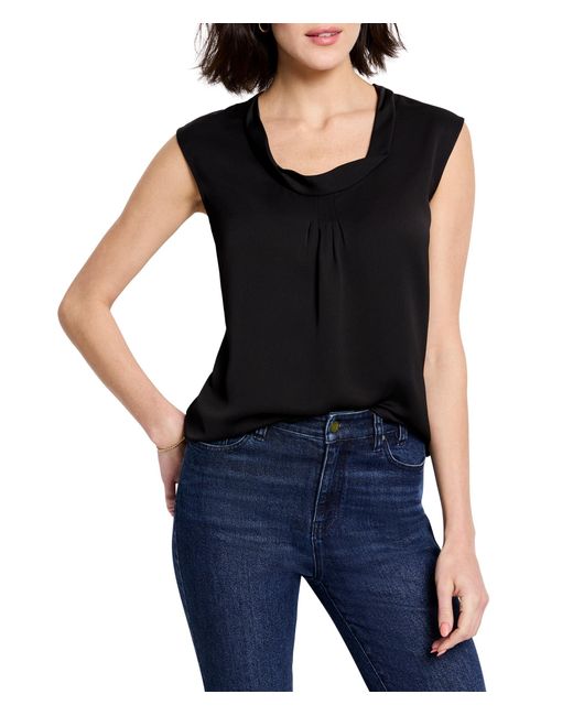 NIC+ZOE Black Nic+zoe Satin Chiffon Jacket Layer