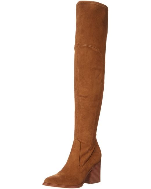 Marc Fisher Meyana Over-the-knee Boot in Tan Suede (Brown) | Lyst