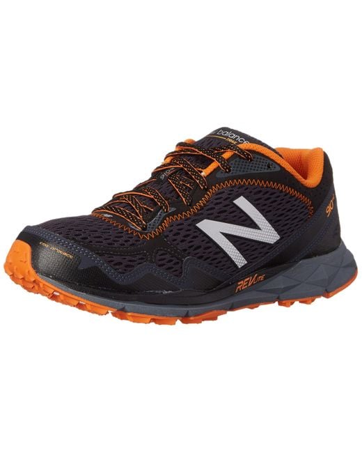 New Balance Rubber 910 V2 Trail Running Shoe in Black/Orange (Blue) for ...