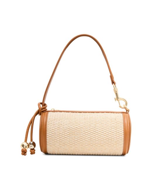 Steve Madden Natural Priya-s Raffia Barrel Bag