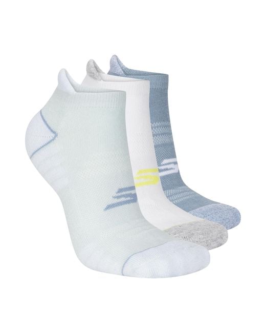 Skechers Blue 3-pack Performance Pickleball Low Cut Socks