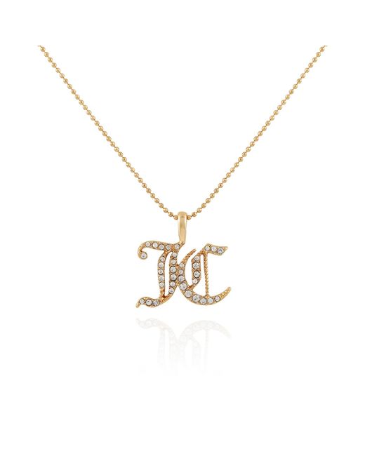 Juicy Couture Metallic Pendant Charms Goldtone Necklace