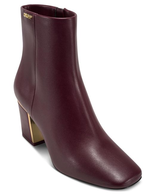 DKNY Purple Cianna Heeled Bootie Fashion Boot