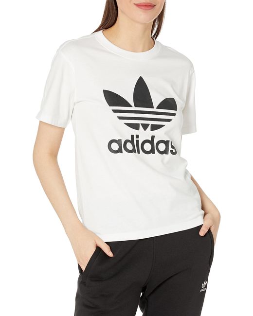 adidas Originals Adicolor Classics Trefoil T-shirt in White | Lyst