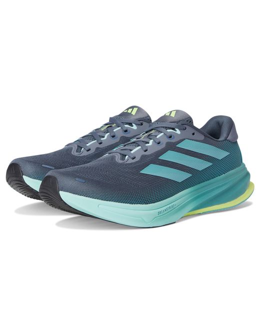 Adidas Blue , Mens, Supernova Rise 2 Running Shoes, Onix/mint Ton/yellow, 12, D - Medium for men
