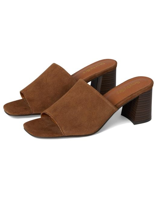 Seychelles Brown Adapt Suede Mule Heeled Sandal