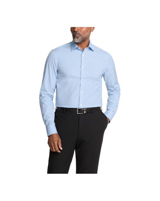 Calvin Klein Men's Dress Shirt Slim Fit Refined Cotton Stretch Dark Blue -  www.disolcolor.com