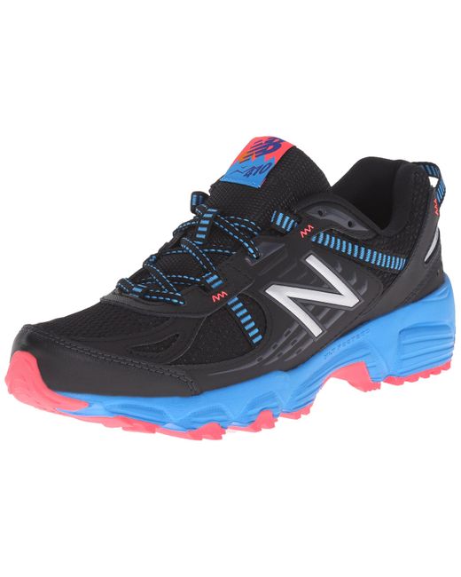 New Balance 410 V4 Trail Running Shoe in Black/Blue (Blue) | Lyst