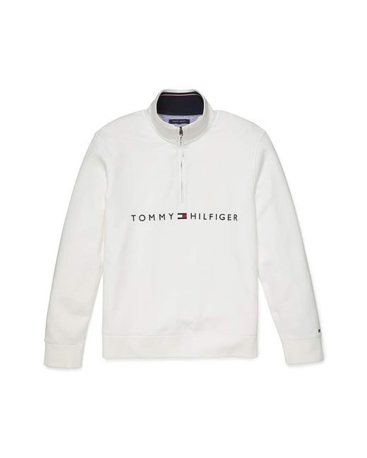 Tommy Hilfiger Adp Will Qz Mock Sweater in White for Men | Lyst