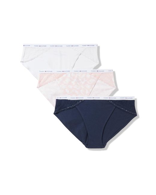 Tommy Hilfiger White Cotton Lace Bikini Underwear Panty