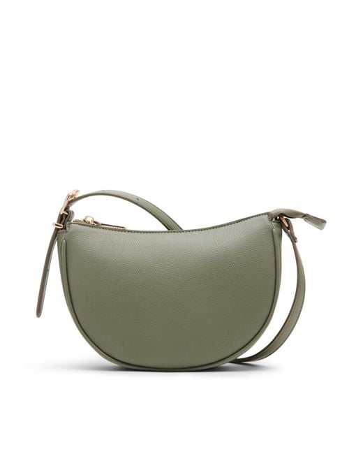 Anne Klein Green Sculpted Buckle Half Moon Crossbody