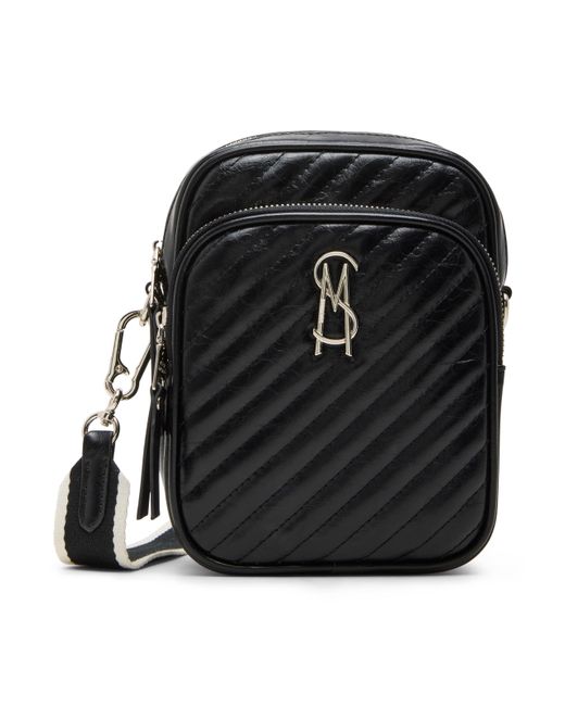 Steve Madden Black Drakeeq Quilted Crossbody