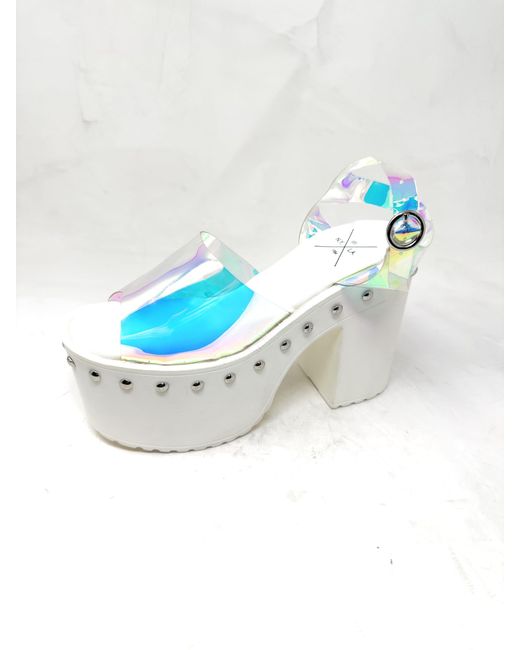 N.y.l.a. Blue Glam Platform Heel Sandal