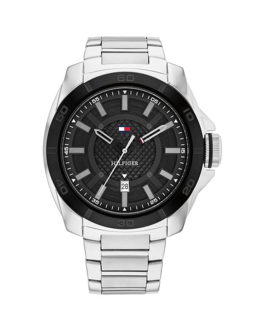 Tommy Hilfiger Black Sporty 3h Quartz - Stainless Steel Wristwatch For - Water Resistant Up To 5 Atm/50 Meters - Premium Fashion Timepiece - Bold for men