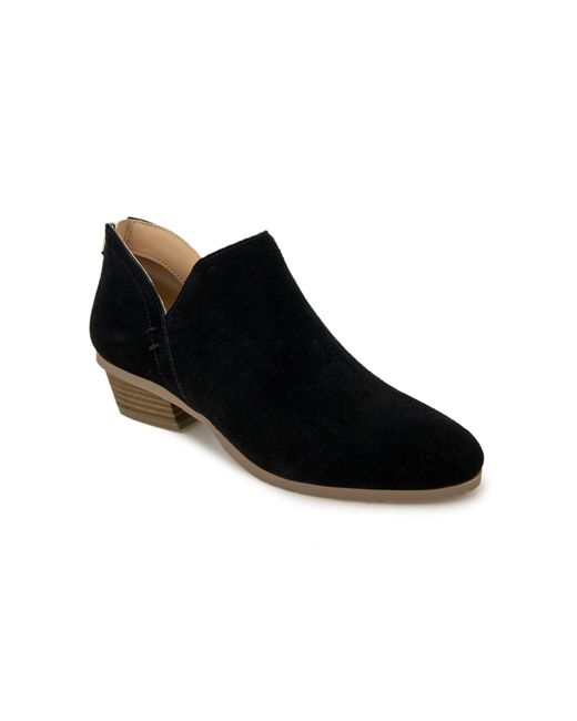 Kenneth Cole Black Side Way Low Heel Ankle Bootie