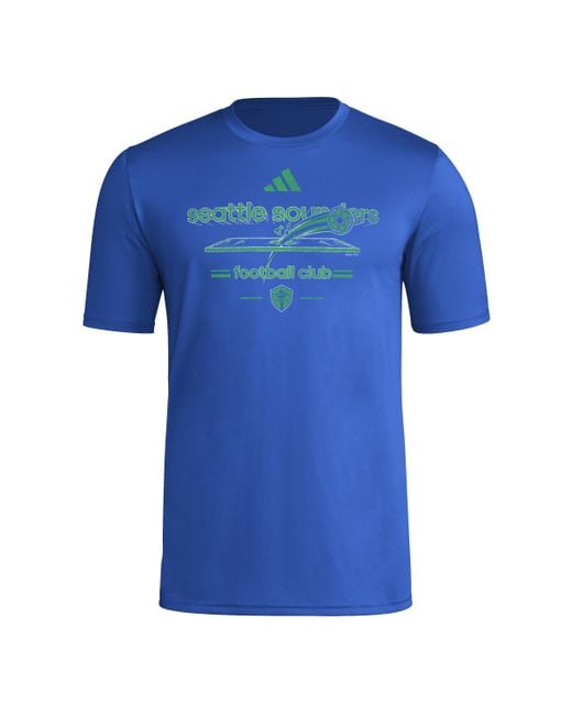 Adidas Blue Standard Fc Vintage World Pre-game Short Sleeve T-shirt for men