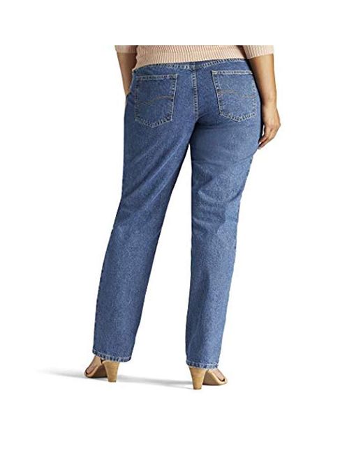 Lee Jeans Plus-size Relaxed Fit All Cotton Straight Leg Jean in Blue ...