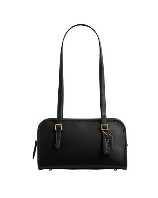 COACH Black The Originals Glovetanned Leather Swing Zip