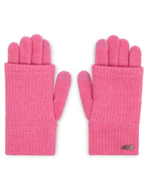 Steve Madden Pink Cozy Touchscreen Gloves