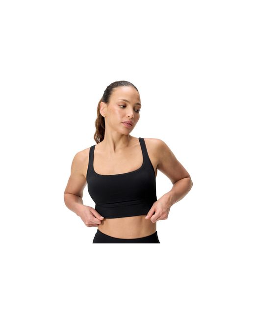 Speedo Black Swimsuit Bikini Top Essentials With Removable Cups Soft Fabric